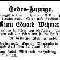 1905-06-12 Hdf Traueranzeige Wehmer